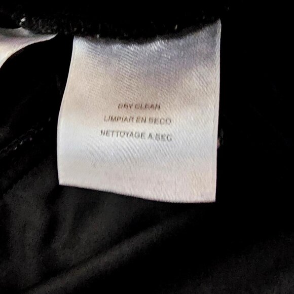 Evan Picone Black Knee-Length Dress With Rushed Waist Detail, Short Sleeves & V- - Picture 8 of 9